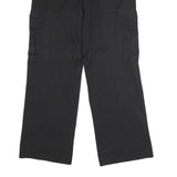 DICKIES Mens Polyester Blend Black Regular Cargo Trousers W34 L32 Workwear Zip