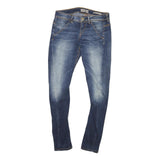GUESS Womens Blue Slim Skinny Denim Medium W27 L27 Cotton Blend Zip Jeans