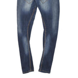 GUESS Womens Blue Slim Skinny Denim Medium W27 L27 Cotton Blend Zip Jeans