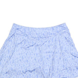 ADIDAS Womens Blue Polyester Blend Pleated Midi Skirt M Athletic Casual