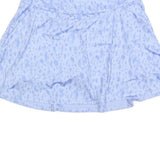 ADIDAS Womens Blue Polyester Blend Pleated Midi Skirt M Athletic Casual