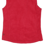WOOLRICH Womens Red Sleeveless Zip Fleece Jacket L Polyester Blend Warm Casual