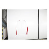 ADIDAS Womens White & Red Logo Zip Jacket M Polyester Sportswear Fitness