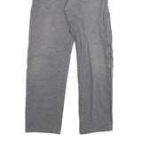 DICKIES Mens Cotton Blend Grey Regular Straight Trousers W34 L34 Workwear