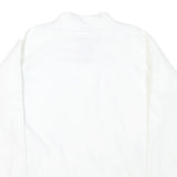 CHICOREE Womens White Jacket M Polyester Blend Plain Zip Casual Outerwear