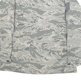 NIB BIR Womens Grey Cotton Blend Casual Button Jacket L Military Camouflage