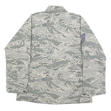 NIB BIR Womens Grey Cotton Blend Casual Button Jacket L Military Camouflage