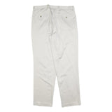 DOCKERS Mens Regular Fit Beige Cotton Blend Zip Trousers W36 L34 Classic