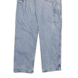 DICKIES Mens Jeans Blue Regular Straight Denim Light W31 L30 Workwear Zip