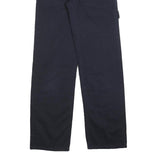 J GALT Womens Cotton Blend Navy Regular Fit Straight Leg Trousers W26 L32