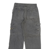 ROZIE Womens Relaxed Grey Denim Jeans W28 L27 Cargo Style Cotton Blend Zip