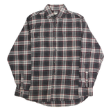 JACHS Mens Black & White Check Shirt M Classic Cotton Button-Down Long Sleeve