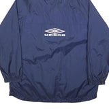 UMBRO Mens Navy Blue Hooded Zip Up Polyester Jacket 2XL Sportswear Light