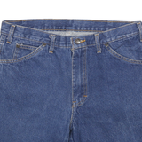 DICKIES Mens Denim Blue Casual Shorts L W32 Workwear Cotton Blend Classic Fit