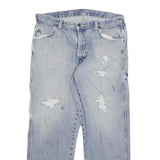 DICKIES Mens Relaxed Light Blue Denim Jeans W34 L28 Distressed Workwear Casual