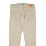 LEVI'S Mens Beige Regular Fit Straight Denim Jeans W33 L28 Cotton Blend Zip