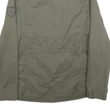TOMMY HILFIGER Womens Green S Cotton Blend Jacket Military Style Zip Front