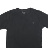 CHAMPION Mens Black Classic T-Shirt M Short Sleeve Crew Neck Chest Logo