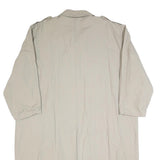 Mens Beige Cotton Double Breasted Button Jacket XL Plain Casual Lightweight