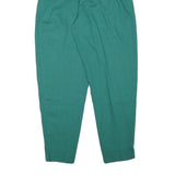 GINANNA BRIGANTI Womens Relaxed Green Trousers W25 L28 Zip Polyester Blend