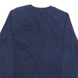 LEVI'S Mens Blue Plain Cotton Crew Neck Basic Knit Jumper M Casual Wear