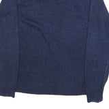 LEVI'S Mens Blue Plain Cotton Crew Neck Basic Knit Jumper M Casual Wear