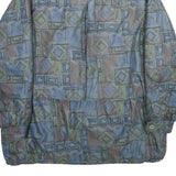 YOUR SIXTH SENSE Womens Blue Green Geometric Zip Jacket UK 18 Casual Lightweight
