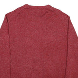 NAUTICA Mens Red Plain Cotton Blend Jumper Crew Neck Basic Knit XL Sweater