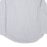 NAUTICA Mens White & Blue Check Shirt L Classic Cotton Blend Lightweight