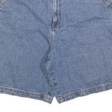 Mens Blue Denim Cotton Blend Casual Shorts L W36 Classic Fit Workwear