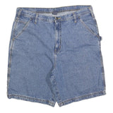 Mens Blue Denim Cotton Blend Casual Shorts L W36 Classic Fit Workwear