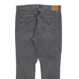 LEVI'S 501S Mens Jeans Black Slim Straight Denim Medium W32 L28 Distressed