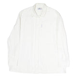 WENET Mens White Cotton Regular Fit Shirt M Casual Long Sleeve Button Closure