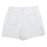 GLORIA VANDERBILT Womens White Denim Cargo Shorts UK 14 W32 Cotton Casual