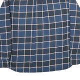 JACHS Mens Blue & White Check Shirt 2XL Classic Cotton Long Sleeve Casual