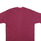 TOUGH TEE Mens Maroon Devil Mountain Run Graphic T-Shirt L Short Sleeve Crew