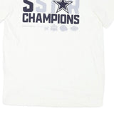 NIKE Mens White 5 Star Champions Graphic T-Shirt L Short Sleeve Crew Neck