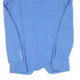 Womens Blue Button Jacket S Cotton Blend Classic Tailored Plain Elegant Style