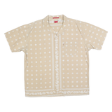 LEVI'S Mens Beige Shirt XL Cotton Blend Short Sleeve Casual Summer