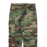 Mens Camouflage Cotton Blend Regular Fit Cargo Trousers W33 L30 Utility Style