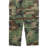 Mens Camouflage Cotton Blend Regular Fit Cargo Trousers W33 L30 Utility Style