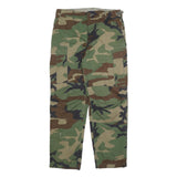 Mens Camouflage Cotton Blend Regular Fit Cargo Trousers W33 L30 Utility Style
