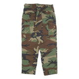 Mens Camouflage Cotton Blend Regular Fit Cargo Trousers W33 L30 Utility Style