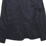 BOSS HUGO BOSS Womens Navy Blue Wool Blend Blazer Jacket UK 4 Tailored Plain