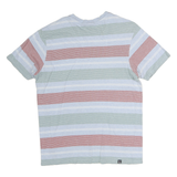 VANS Mens Green & Red Stripe Pocket T-Shirt L Short Sleeve Crew Neck Cotton