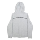 NIKE Womens Grey Hoodie L Cotton Blend Full Zip Grey Hoodie with Logo Tape