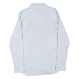 TOMMY HILFIGER Mens Blue & White Stripe Shirt L Button-Down Collar Long Sleeve
