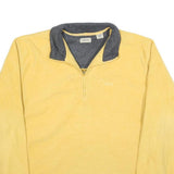 IZOD Mens Yellow & Grey Colourblock Pullover Plain Crew Neck Jumper M Casual