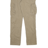 WRANGLER Mens Regular Beige Cotton Blend Regular Tapered Trousers W34 L31 Cargo