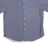 RALPH LAUREN Mens Blue Patterned Short Sleeve Shirt L Cotton Casual Summer